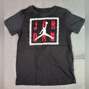 Jordan Jumpman “JORDAN” Graphic T-Shirt Black Red White – Youth M (10–12)